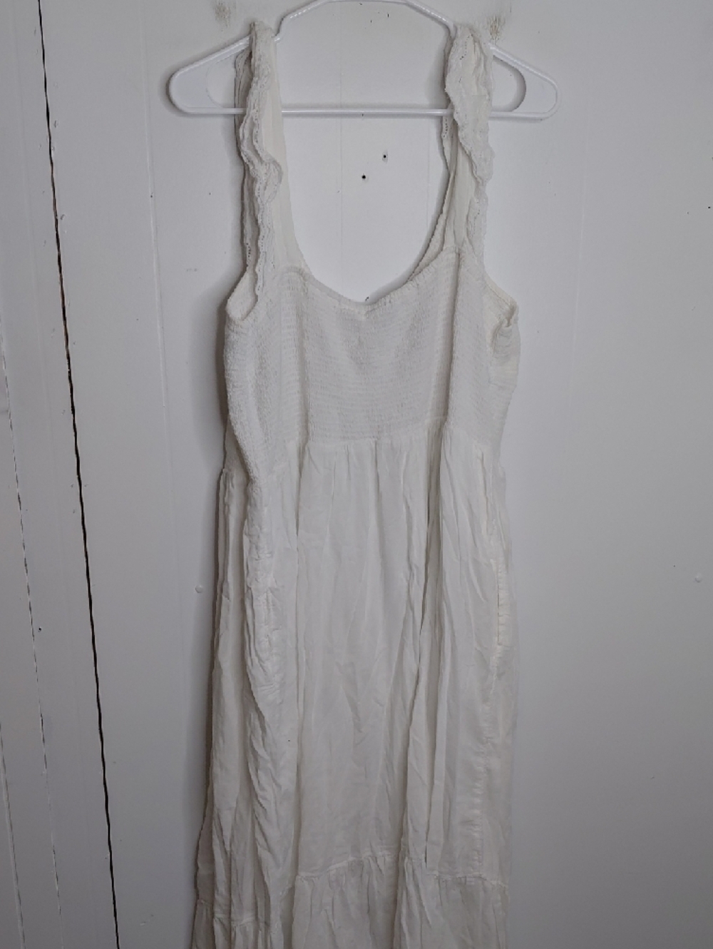 Old Navy Dress Womens 2X Summer Sun Ruffle Straps Drop Waist Flowy Feminine - Picture 2 of 8